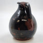 Redware Pottery Pitcher Dark Mottled Glaze 5.5" Tall Antique Style Unmarked