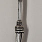 Hand Forged Maker Unknown Extra Large Fork 4-Prong Silver Handle Antique 8.75"