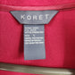 Koret Women's Large Red Fleece Jacket Full Zip Pockets Polyester Macau Vintage