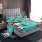 Santa Gnomes Queen Bed Sheet Set Cute Reindeer Christmas Holiday Bedding New