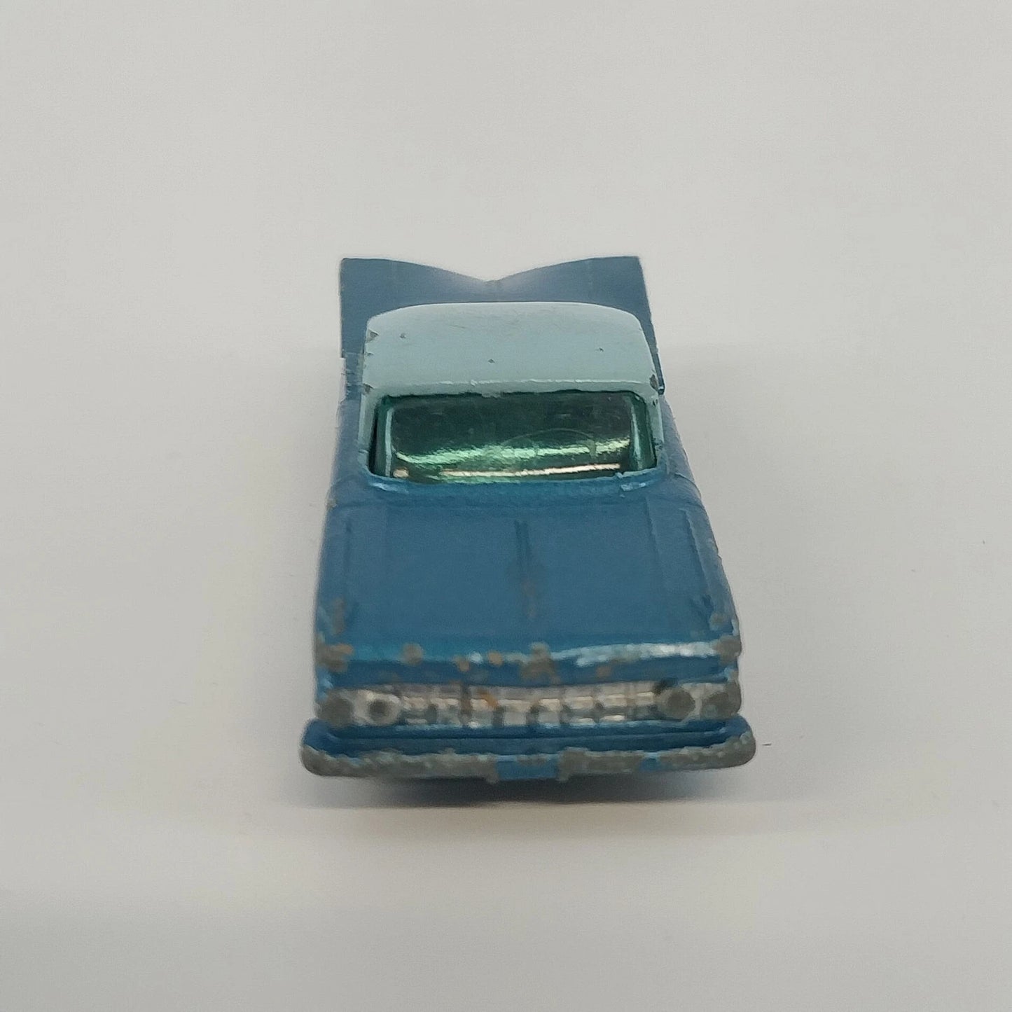 Lesney Matchbox No 57 Chevrolet Impala Two Tone Blue Diecast Car Toy England Vtg
