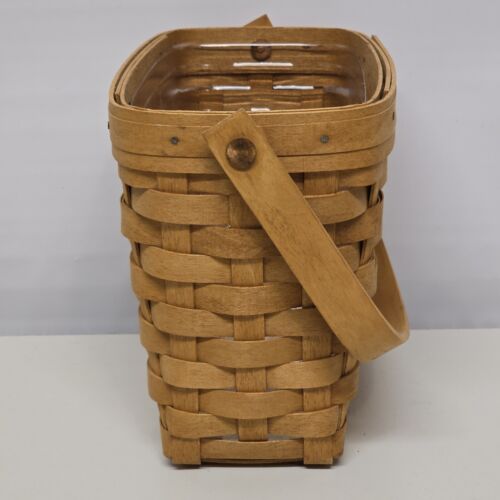 Longaberger Dresden Tour Basket 1994 Edition Plastic Protector Hinged Handle