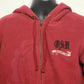 Ohio State Buckeyes Heavyweight Zip Hoodie Size Medium Red OSU Embroidered Logo