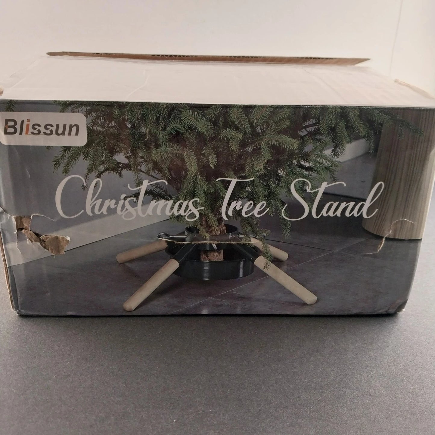 Christmas Tree Stand for Real Trees 26" Metal Holder Base Fits Up to 8ft Tree