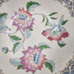 Macau Large Open Bowl 10"x4.5" Hand Painted Pink Blue Floral Design Vintage