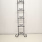 Black Steel Bar Plate Rack Wall Mount Kitchen Vertical Holds 6 Plates 51" Tall