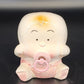 Vintage Luv Imports Baby Girl Ceramic Planter Pink Bow Kitsch