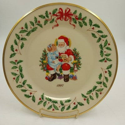Lenox Christmas Plate 1997 Santa's List Annual Holiday Collector Mint In Box 7th