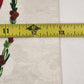 Set of 11 White Damask Placemats 18"x13" Holly Poinsettia Christmas Design