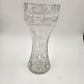 Imperlux Germany 12"x5" Lead Crystal Vase Flared Hand Cut Floral VTG Glass