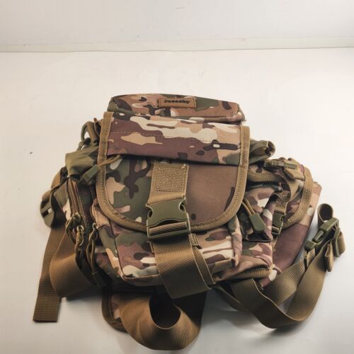 Jueachy Camo Sling Side Bag Backpack With Clipped Detachable Phone Case