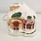 Christmas Snow House Village 6.5" Ceramic Switch Control Light-Up Lamp Tabletop
