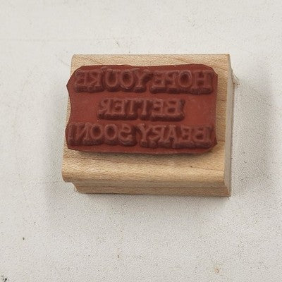 4 Wood Rubber Stamps Moral Support & Bear Theme by Stampin' Up! 1999