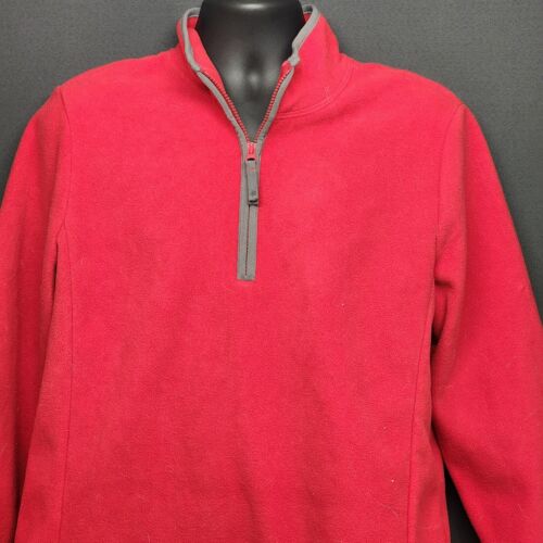 Old Navy Red Polyester Half Zip Pullover XL Classic Fit Polyester Vintage Style