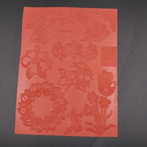 Unmounted Uncut Rubber Stamps Sheet Flowers 12 Images 8x10 Crafting Scrapbooking