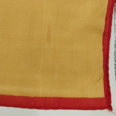 Paoli 27" Square Scarf Orange Green Yellow Abstract Geometric Signed Vintage