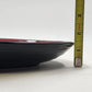 Oneida Sunset Stoneware Dinner Plate Red Glaze Black Ribbed Back 10.5" China