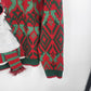 Holiday Time Llama Ugly Christmas Sweater Red Fair Isle 3D Novelty Large 42-44