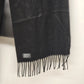 Men’s Black Dress Scarf Solid Soft Acrylic Winter Wrap 64" x 12" Made in Germany