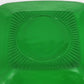 Anchor Hocking Charm Forest Green Square Luncheon Plate 8.25" Collectible Glass