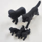Black Labrador Dog Family Figurines 5 Pc Set 2 Large Dogs 3 Puppies Decor