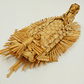 Braided Straw Madonna With Child Folk Art Virgin Of Guadalupe Mexican Tarascan