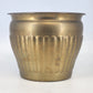 Brass Planter Pot Ribbed Fluted Bowl India 9.5" Indoor Outdoor Plant Decor Vtg