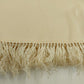 Rhodes & Brousse Paris Beige Scarf 13"x54" Silk Blend Fringe KMA Monogram VTG