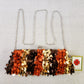 Cocos Intl Beaded Sequin Evening Clutch Purse Bronze Brown Gold Orange NWT