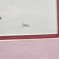 Fairy Tale Princess Painting Print Pink Matting White Frame 14"x16" Vintage Art