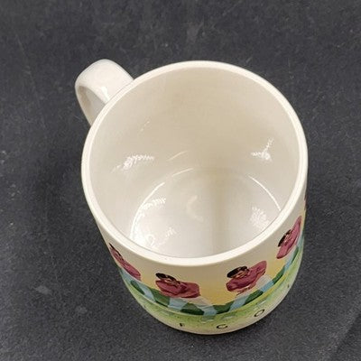 Jack Crompton Vintage White Ceramic Golf Mug Tea Cup 3.5" w Handle Golf Theme
