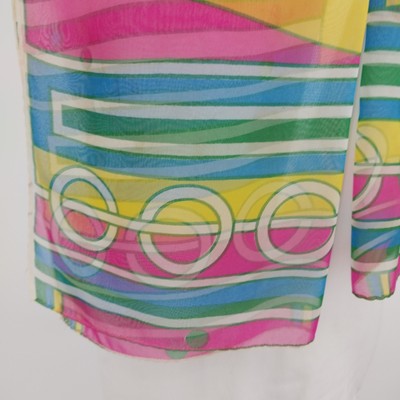 Abstract Design Women's Scarf Multicolor Chiffon Rectangle Neck Warmer 16" x 45"