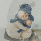 K's Collection Let It Snow-Man Snowmen Sled Glass Figurine 4" Christmas Decor
