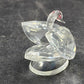 Swarovski Crystal Swan Figurine 2" with Red Eyes Elegant Collectible Vtg Decor