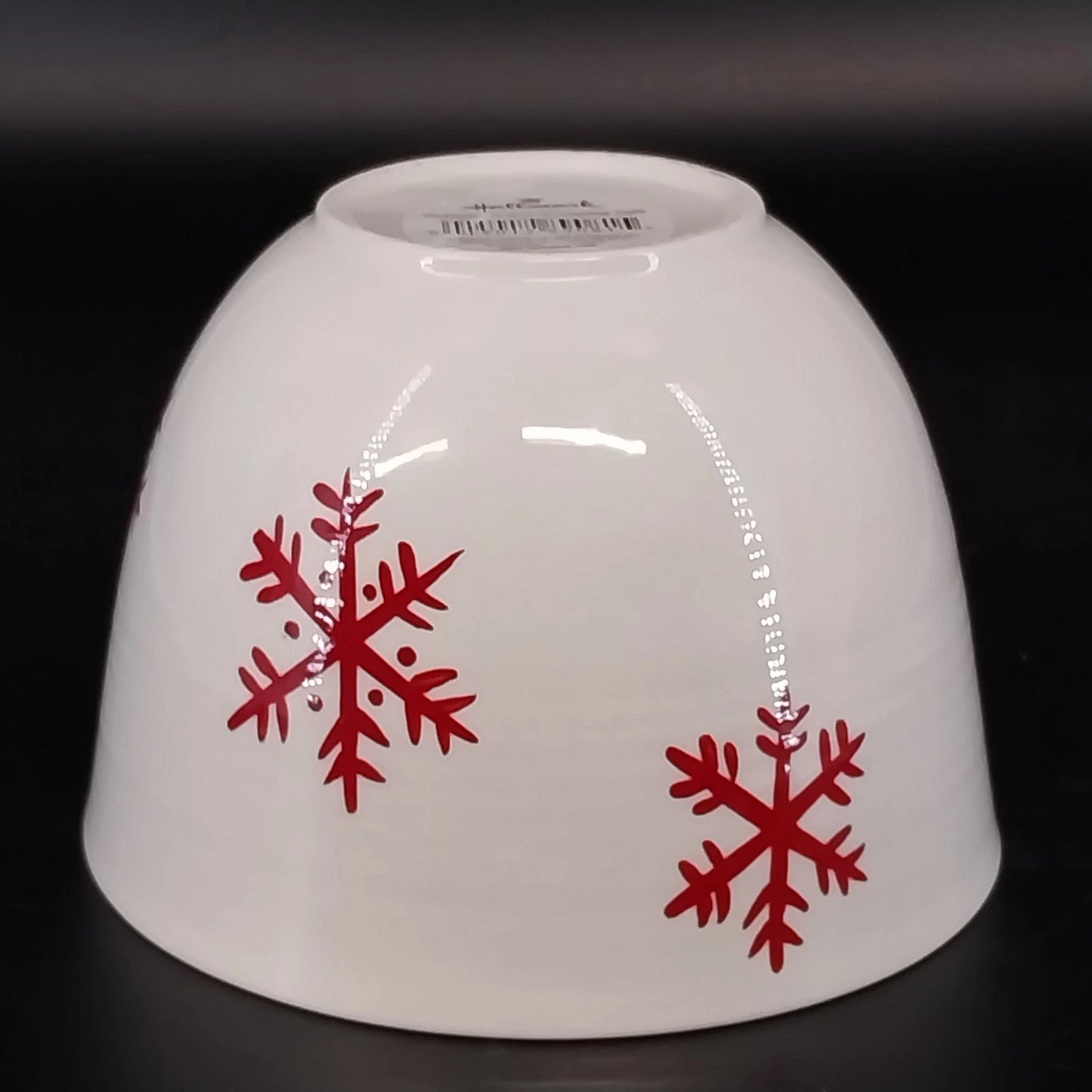 Hallmark Snowflake Mixing Bowl Merry Christmas Ceramic Bowl