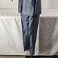 Blue 3 Piece Silk Suit Women's Size 4 Rena Rowan 2 Button Top Slacks Long Skirt