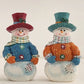 Avon Snowman Spelling Blocks 2003 Christmas Set of 8 JOY NOEL HOLY HOPE Ceramic