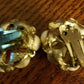 Vintage Pearl Look Bead Clip Style Earrings White & Clear