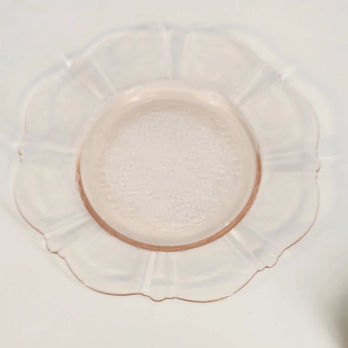 Vintage American Sweetheart Pink Depression Glass Bread Plates Set
