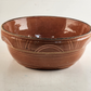 Watt Pottery Ovenware Brown Crock Bowl Heavy Rim USA 8½" Across x 3" H Vintage