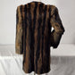 Racoon Fur Coat Small Lined Thigh Length Cape Sleeve Tie Close Hand Made No Tags