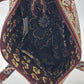 Vera Bradley Shoulder Bag Tote Slate Blooms Brown/Blue Floral Cotton Quilted Zip
