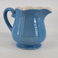 Linda Ironstone 4008 Creamer Pottery Delphite Blue 10 oz Japan Boho Vintage