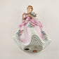 Colonial Lady Figurine Lefton China Hand Painted Flower Bouquet KW7677 Vintage