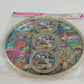 Florida Map Metal Serving Tray 11" with 6 Coasters Wall Plaque 3.5" NOS Souvenir