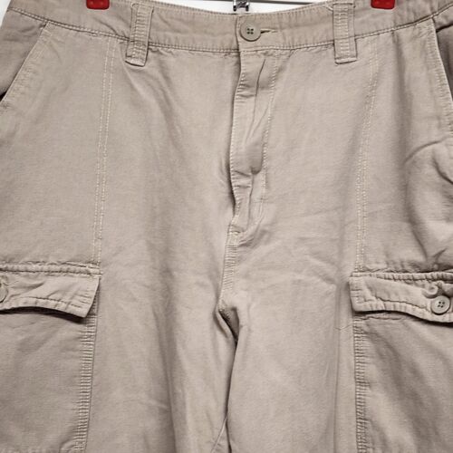 Merona Khaki Cargo Shorts Men's Size 36 Beige Pockets Cotton Rayon Blend