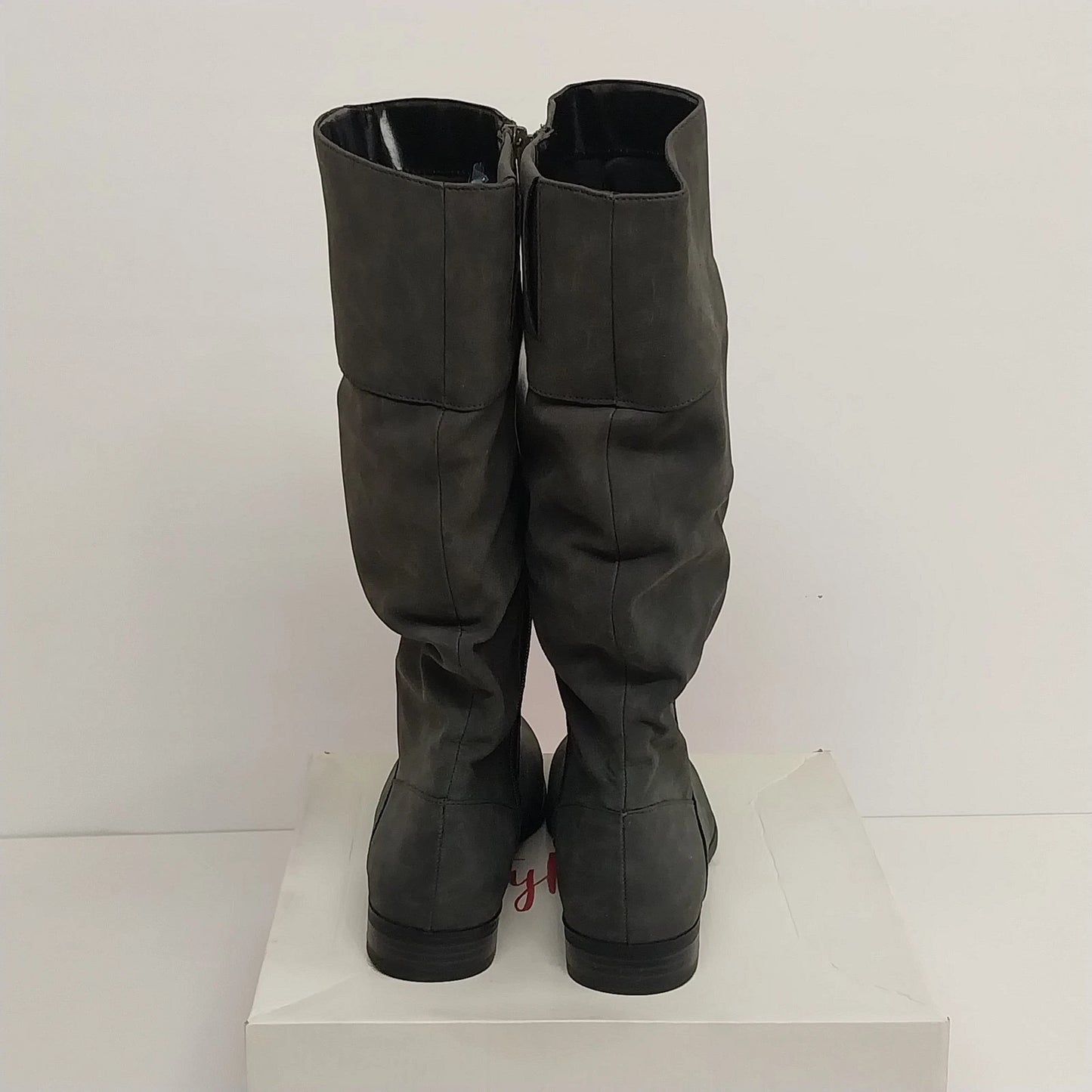 Style and Co Kelimaep Gray Mid Calf Boots Womens Size 8
