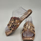 Pierre Dumas Spike-1 Studded Sandal Slide Womens Shoes Size 10 Lucite Color