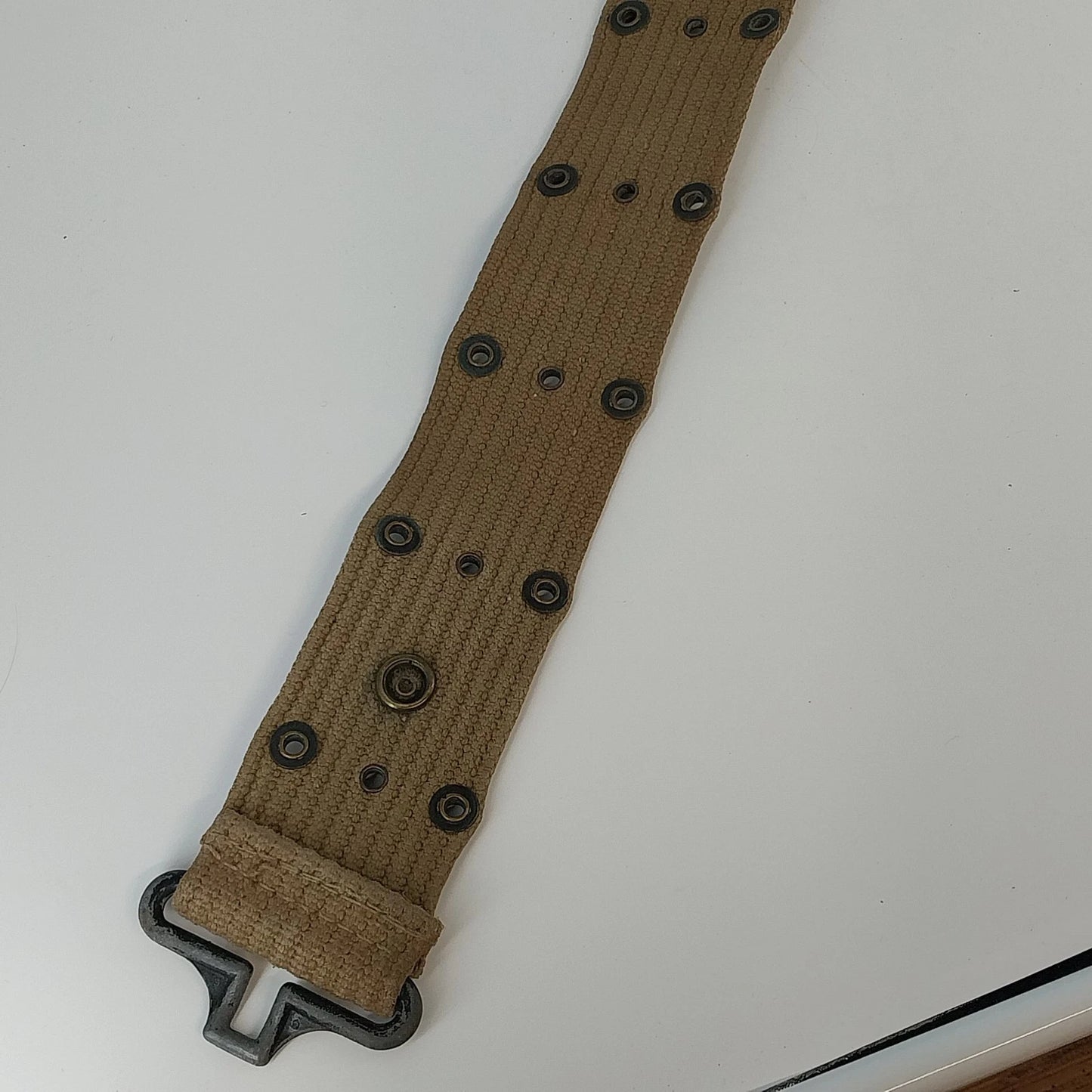 WWII US Army M1936 Pistol Belt Khaki Web Equipment Belt Military Field Gear