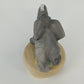 Prince Albert Products Elephant Music Box Born Free Gray Ceramic Figurine Vtg